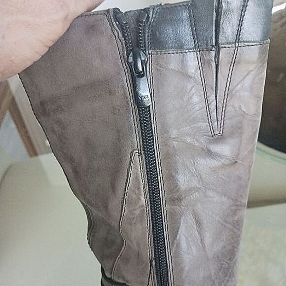 Dorking by Fluchos Vintage Brownish/Grey Mid Calf Leather Boots Sz 38/7.5 - Picture 8 of 16